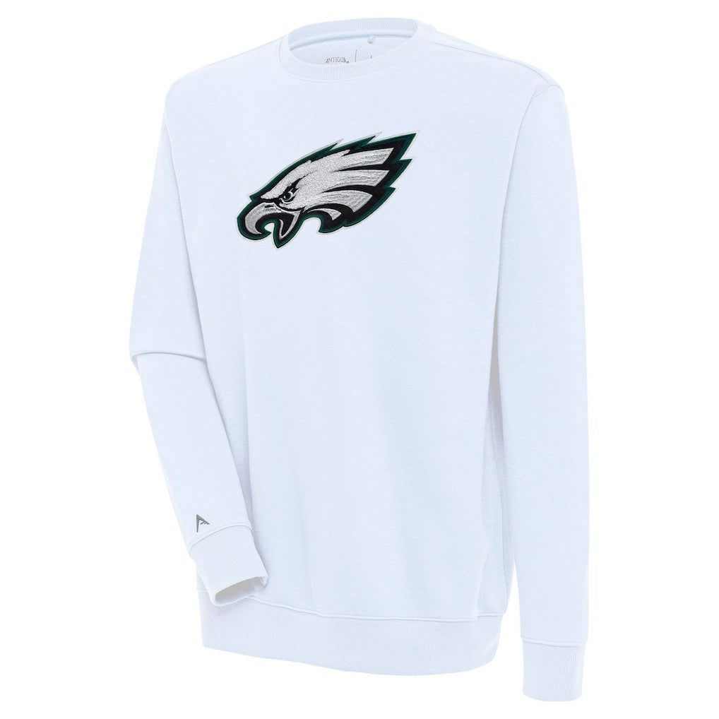 Philadelphia Eagles Antigua Victory Crewneck Pullover Sweatshirt White | NFL