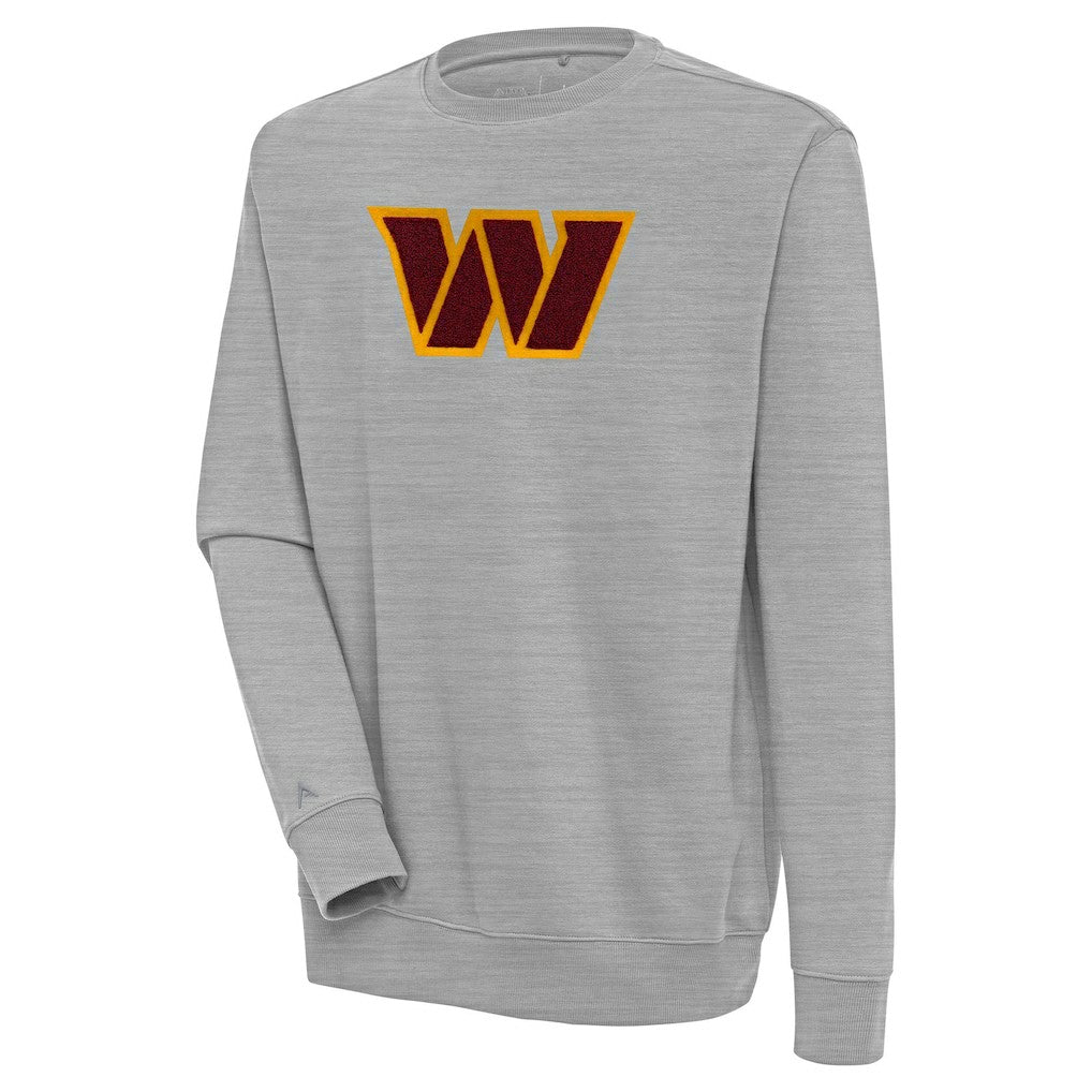 Washington Commanders Antigua Victory Crewneck Pullover Sweatshirt Heather Gray | NFL