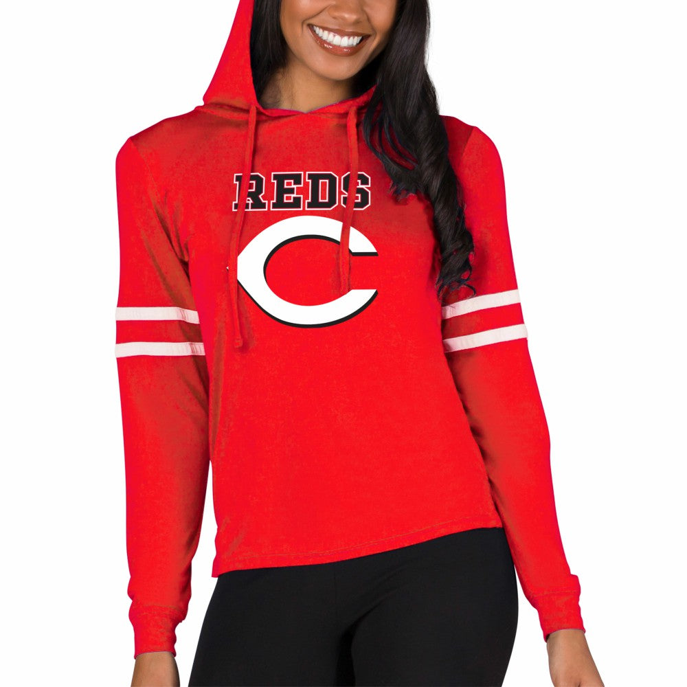 Cincinnati Reds Concepts Sport Women's Marathon Lightweight Lounge Pullover Hoodie - MLB
