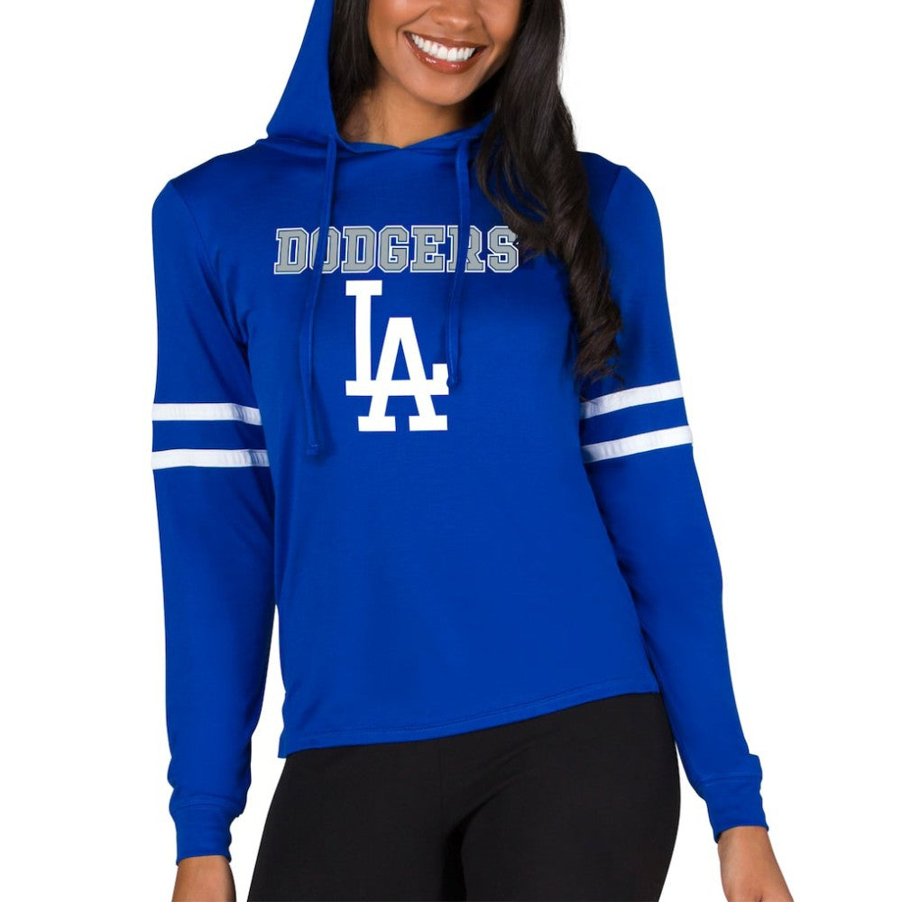 Los Angeles Dodgers Concepts Sport Women's Marathon Lightweight Lounge Pullover Hoodie - MLB