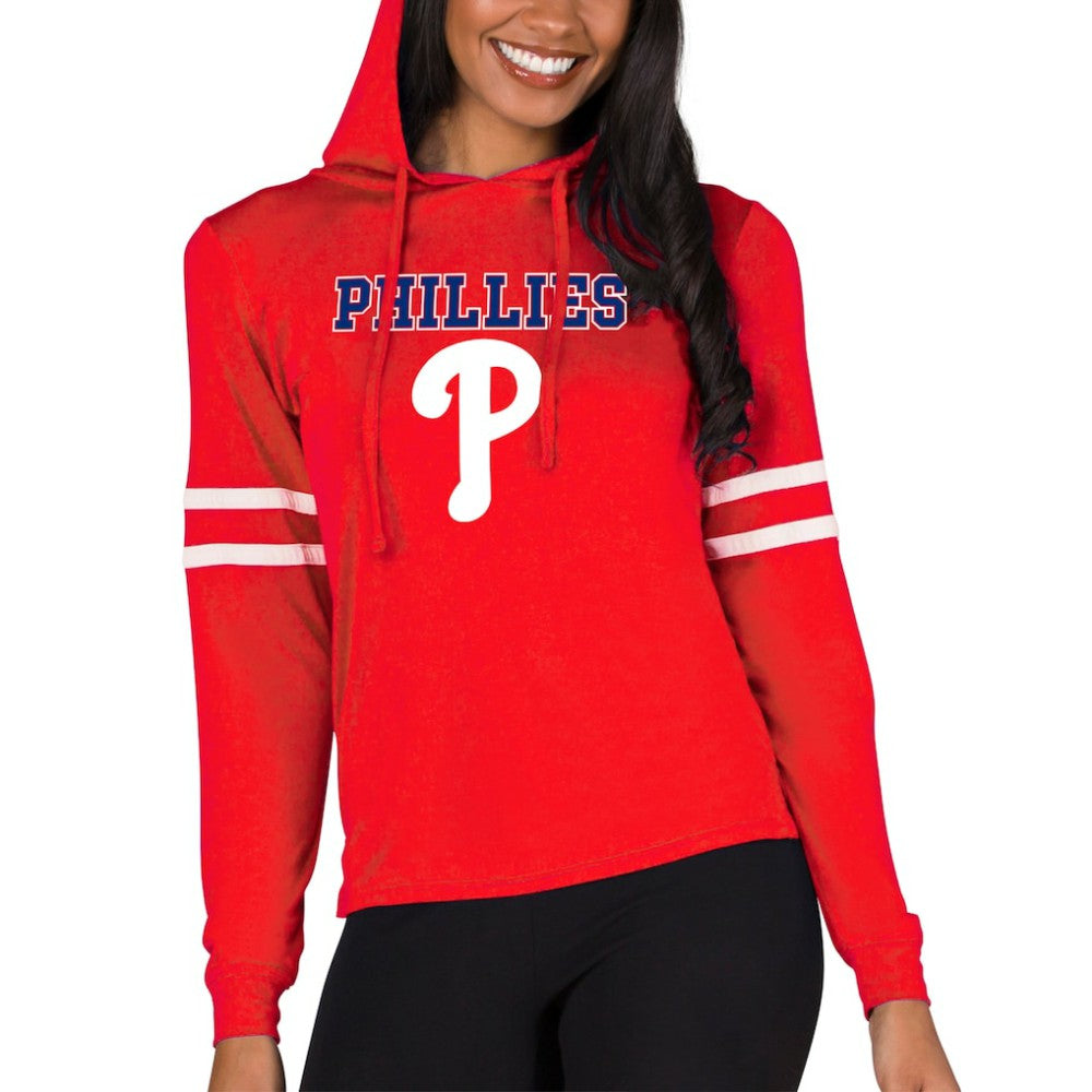 Philadelphia Phillies Concepts Sport Women's Marathon Lightweight Lounge Pullover Hoodie - MLB