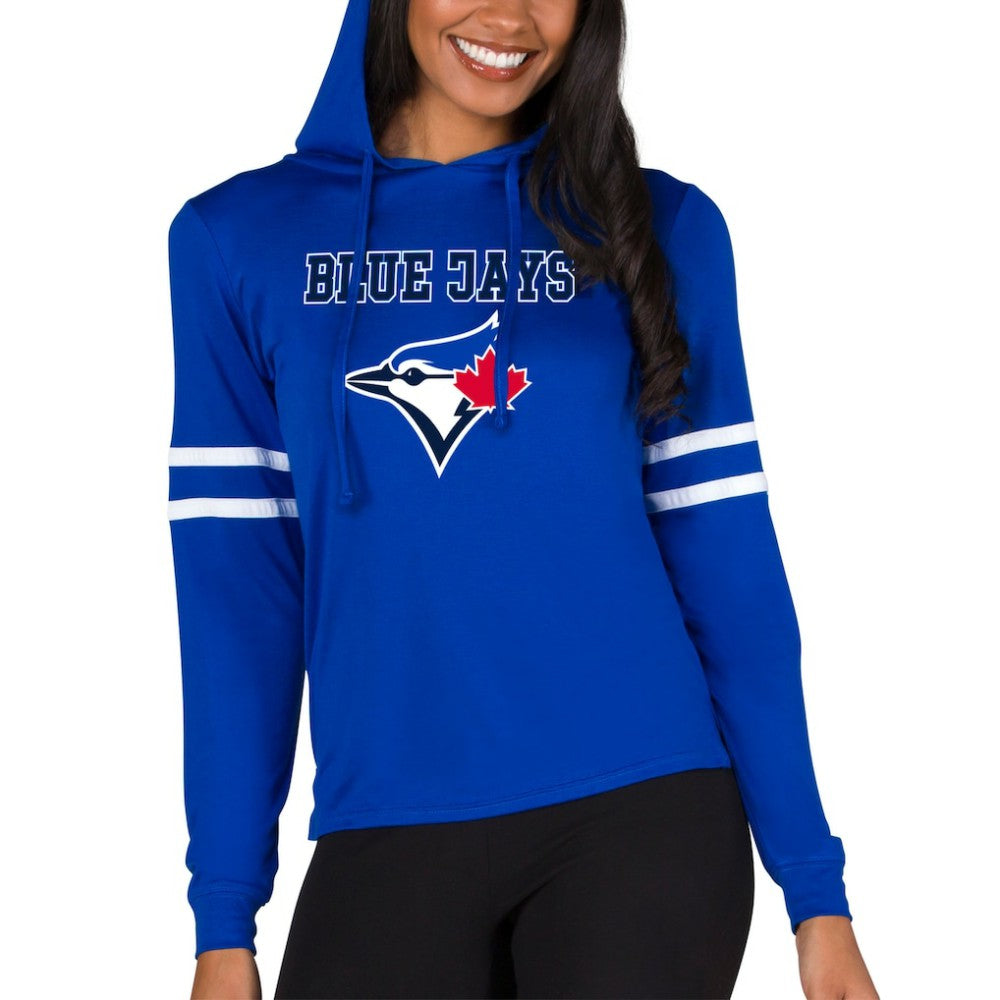 Toronto Blue Jays Concepts Sport Women's Marathon Lightweight Lounge Pullover Hoodie - MLB