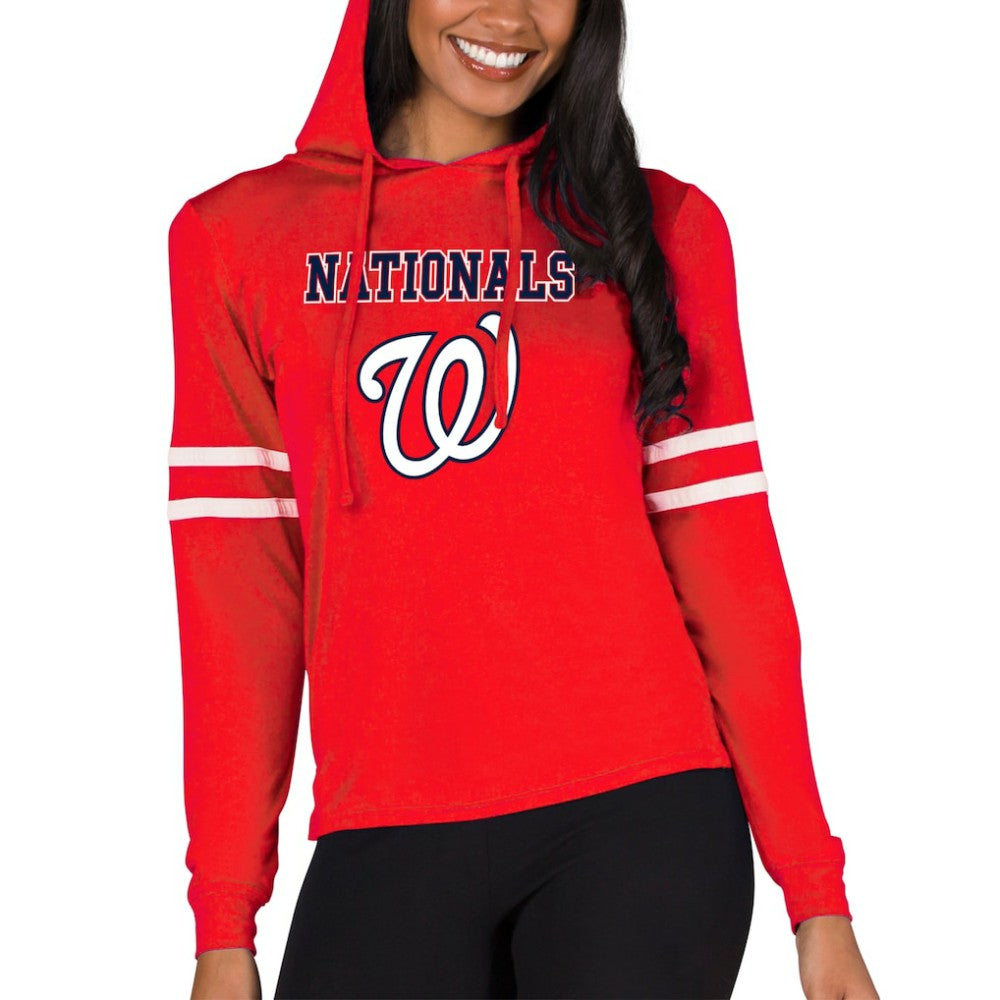 Washington Nationals Concepts Sport Women's Marathon Lightweight Lounge Pullover Hoodie - MLB