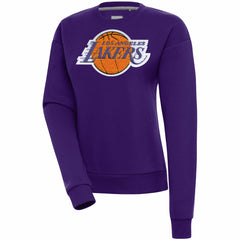 Los Angeles Lakers Antigua Women's Victory Crewneck Pullover Sweatshirt Purple - NBA