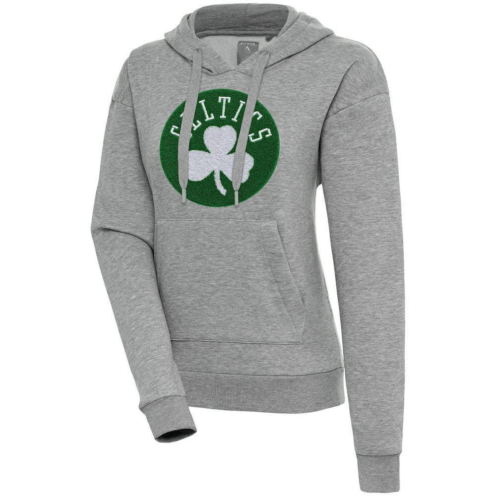 Boston Celtics Antigua Women's Victory Pullover Hoodie Heather Gray - NBA