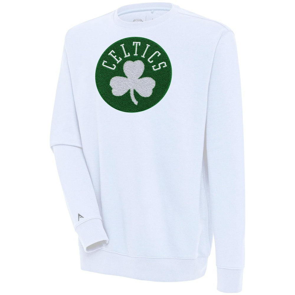 Boston Celtics Antigua Victory Crewneck Pullover Sweatshirt White - NBA