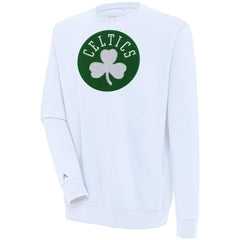 Boston Celtics Antigua Victory Crewneck Pullover Sweatshirt White - NBA