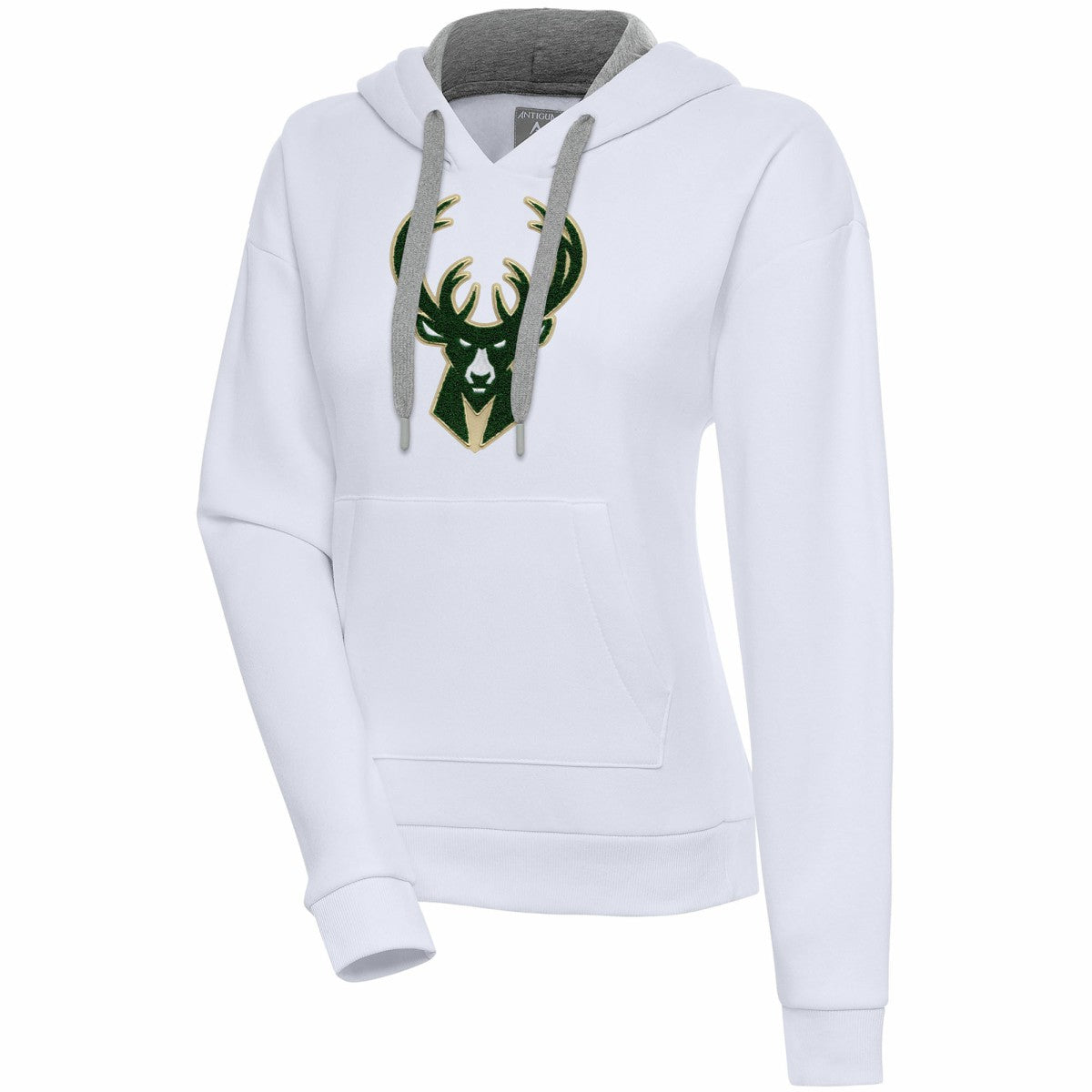 Milwaukee Bucks Antigua Women's Victory Pullover Hoodie White - NBA