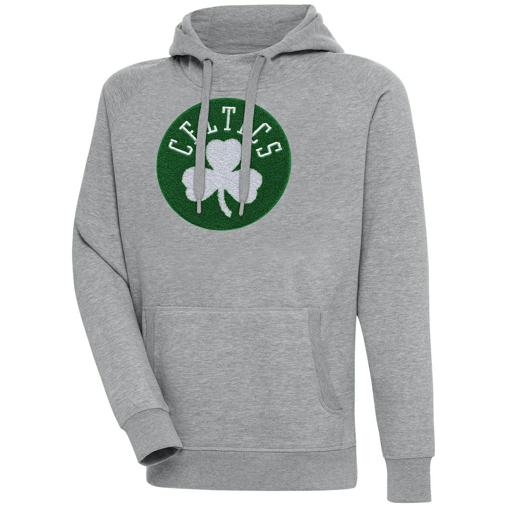 Boston Celtics Antigua Victory Pullover Hoodie Heather Gray - NBA
