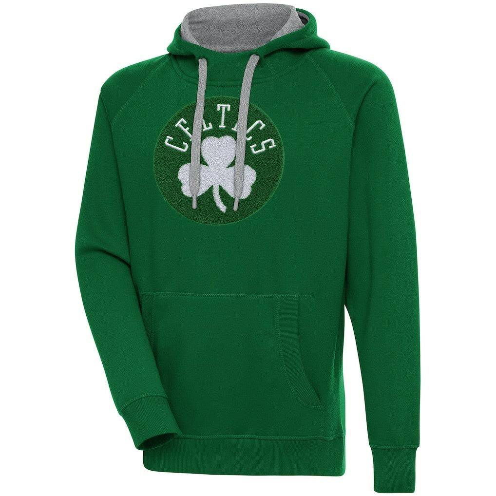 Boston Celtics Antigua Victory Pullover Hoodie Hunter Green - NBA