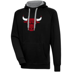 Chicago Bulls Antigua Victory Pullover Hoodie Black - NBA