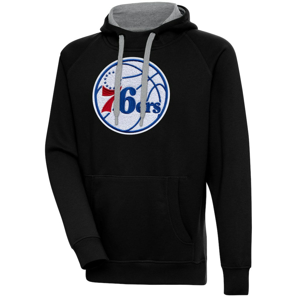 Philadelphia 76ers Antigua Victory Pullover Hoodie Black - NBA