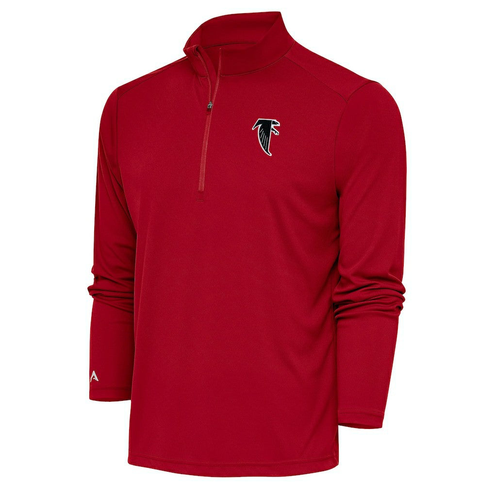 Atlanta Falcons Adult Throwback Logo Tribute Quarter-Zip Pullover Red | NFL