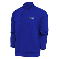 Seattle Seahawks Adult Throwback Logo Generation Quarter-Zip Pullover Top Royal | NFL