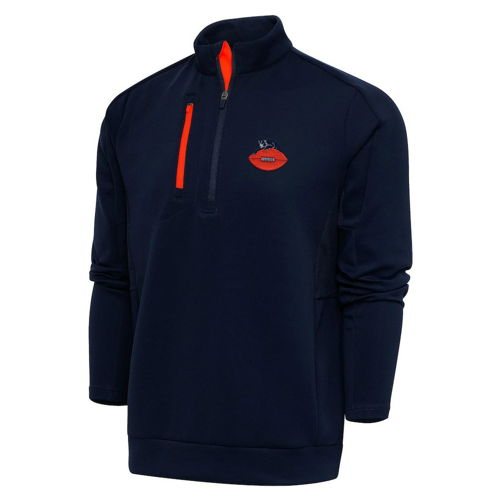 Chicago Bears Adult Throwback Logo Generation Quarter-Zip Pullover Top Navy | NFL