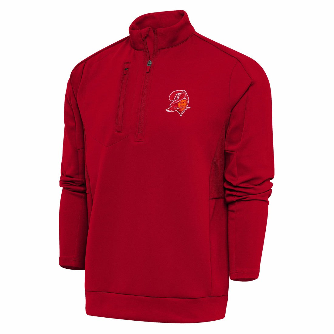 Tampa Bay Buccaneers Adult Throwback Logo Generation Quarter-Zip Pullover Top Red | NFL