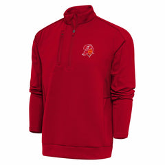 Tampa Bay Buccaneers Adult Throwback Logo Generation Quarter-Zip Pullover Top Red | NFL