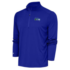 Seattle Seahawks Adult Throwback Logo Tribute Quarter-Zip Pullover Royal | NFL