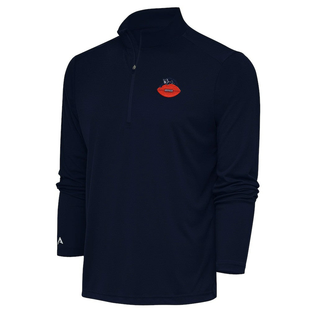 Chicago Bears Adult Throwback Logo Tribute Quarter-Zip Pullover Navy | NFL
