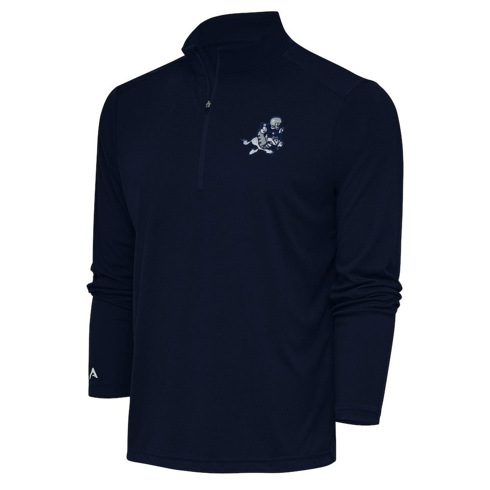 Dallas Cowboys Adult Throwback Logo Tribute Quarter-Zip Pullover Navy | NFL