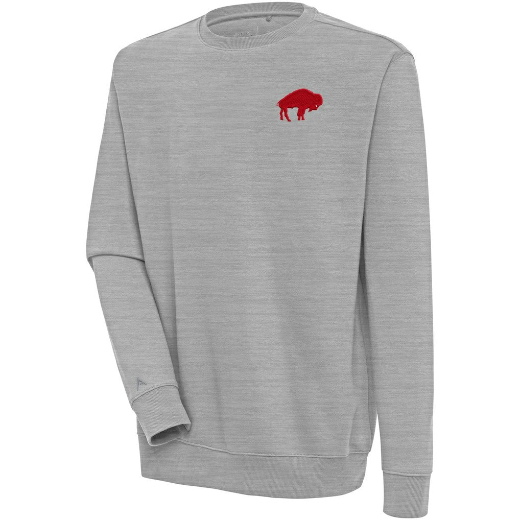 Buffalo Bills Adult Throwback Logo Victory Pullover Sweatshirt Heather Gray | NFL