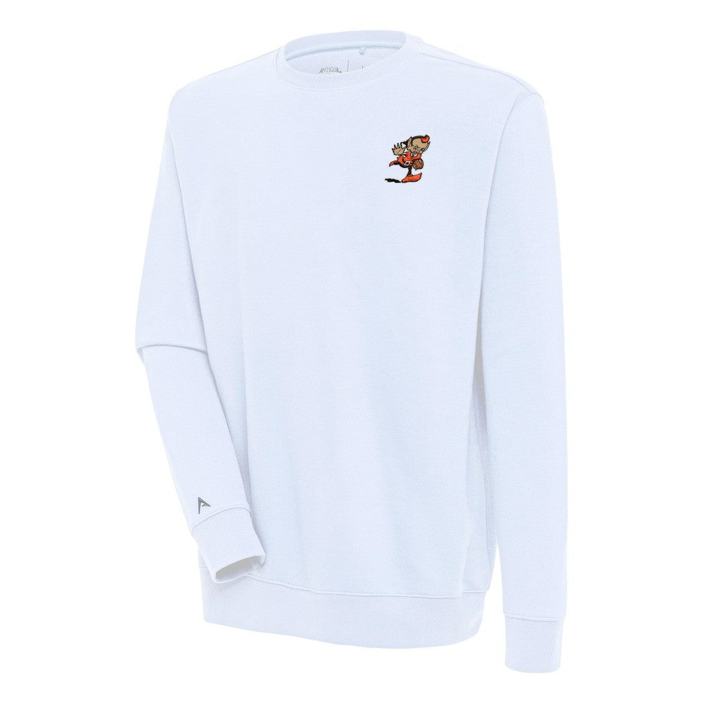Cleveland Browns Adult Throwback Logo Victory Pullover Sweatshirt White | NFL