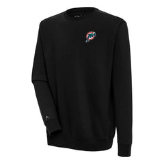 Miami Dolphins Adult Throwback Logo Victory Pullover Sweatshirt Black | NFL