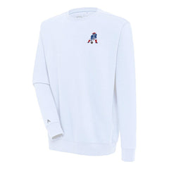 New England Patriots Adult Throwback Logo Victory Pullover Sweatshirt White | NFL