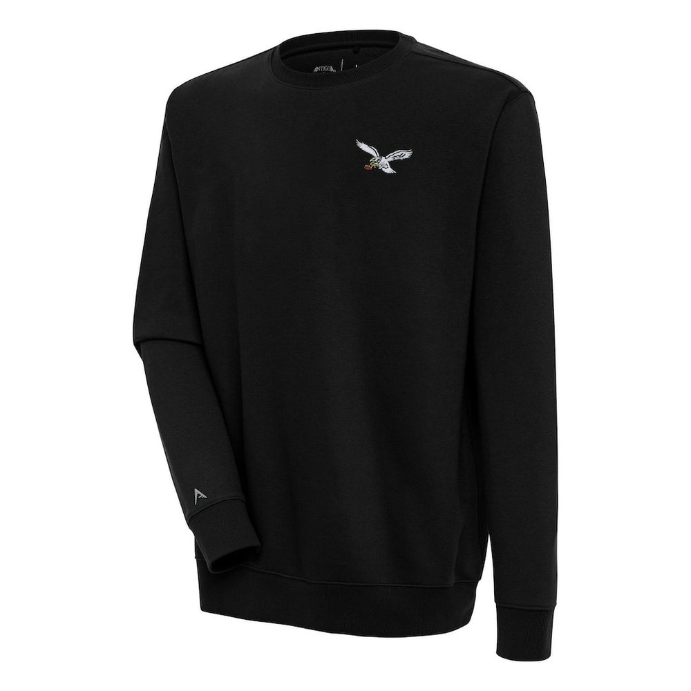 Philadelphia Eagles Adult Throwback Logo Victory Pullover Sweatshirt Black | NFL
