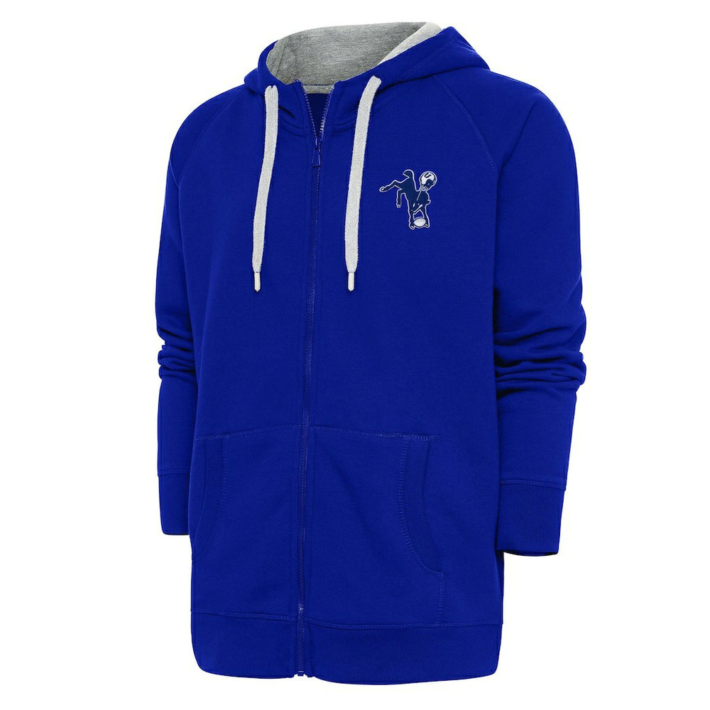 Indianapolis Colts Adult Throwback Logo Victory Full-Zip Hoodie Royal | NFL