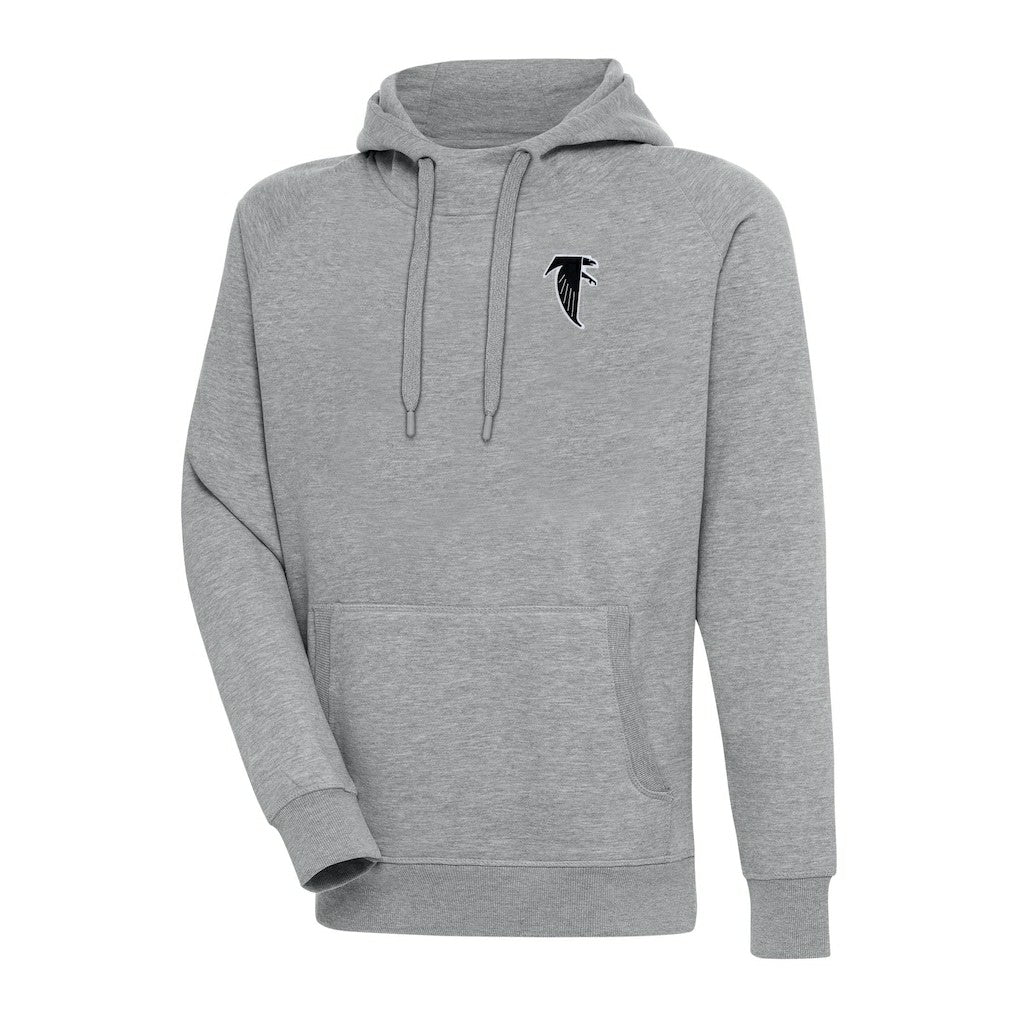 Atlanta Falcons Adult Throwback Logo Victory Pullover Hoodie Heather Gray | NFL