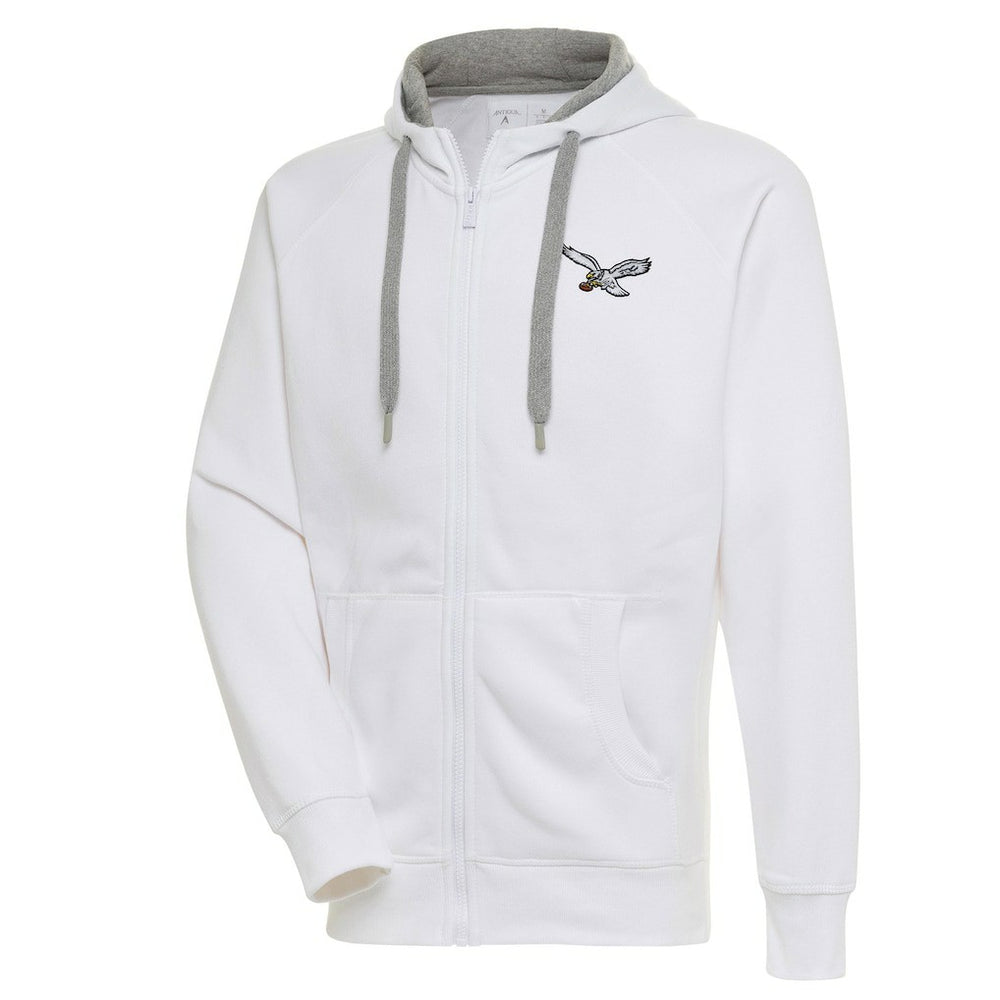 Philadelphia Eagles Adult Throwback Logo Victory Full-Zip Hoodie White | NFL