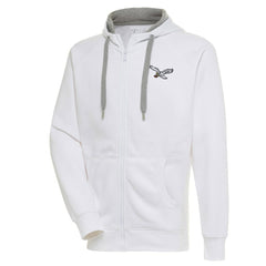 Philadelphia Eagles Adult Throwback Logo Victory Full-Zip Hoodie White | NFL