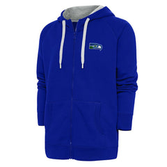 Seattle Seahawks Adult Throwback Logo Victory Full-Zip Hoodie Royal | NFL