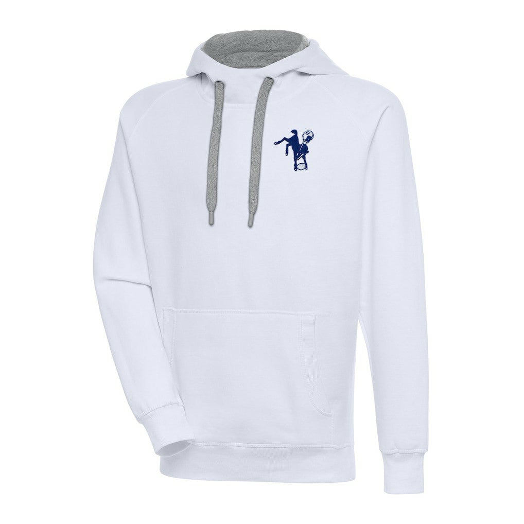 Indianapolis Colts Adult Throwback Logo Victory Pullover Hoodie White | NFL