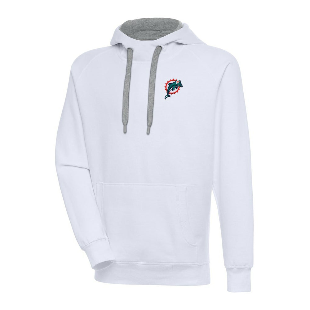 Miami Dolphins Adult Throwback Logo Victory Pullover Hoodie White | NFL