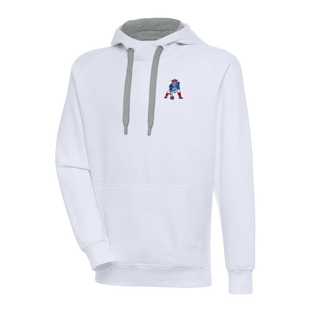 New England Patriots Adult Throwback Logo Victory Pullover Hoodie White | NFL