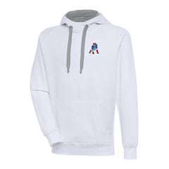 New England Patriots Adult Throwback Logo Victory Pullover Hoodie White | NFL