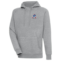 New England Patriots Adult Throwback Logo Victory Pullover Hoodie Heather Gray | NFL