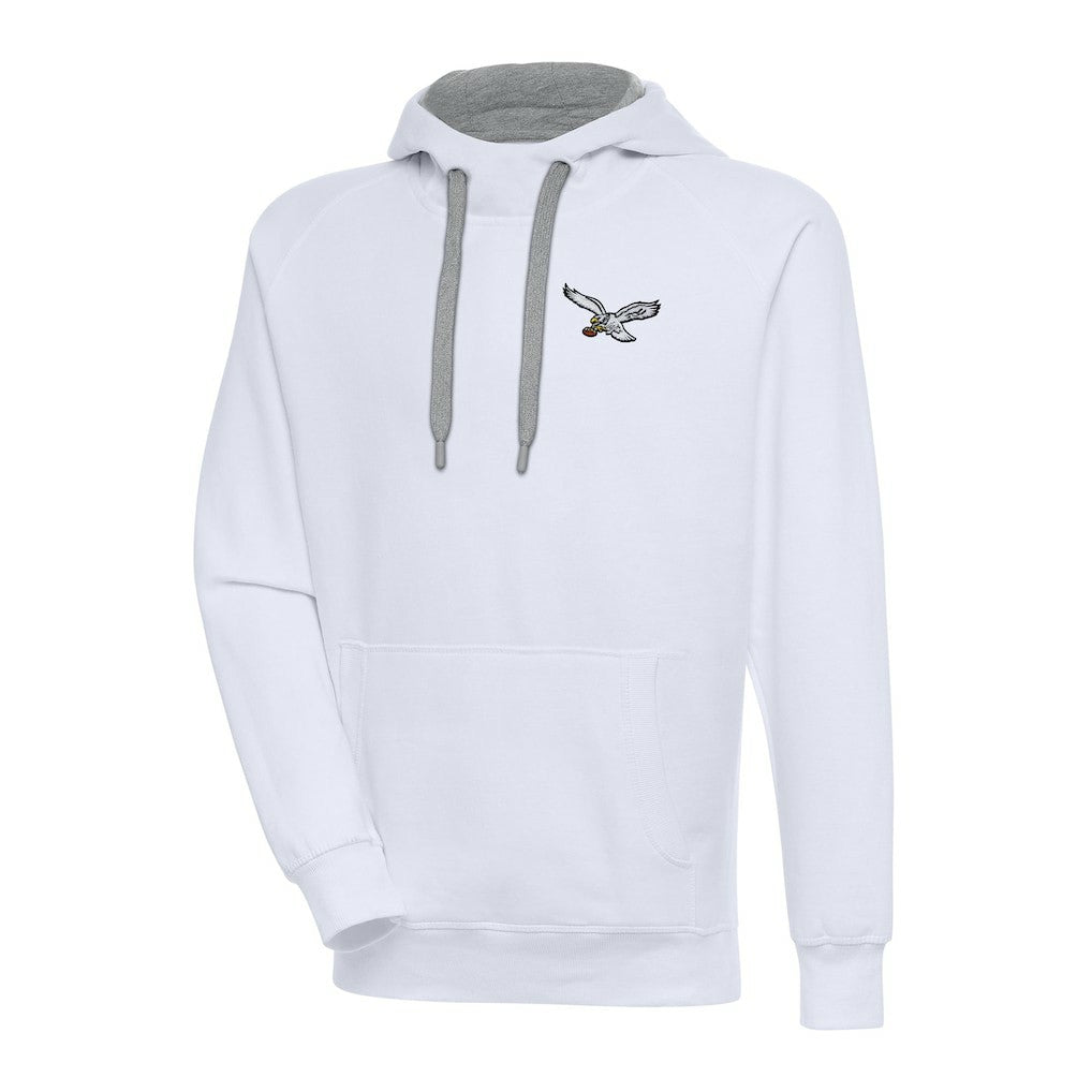 Philadelphia Eagles Adult Throwback Logo Victory Pullover Hoodie White | NFL