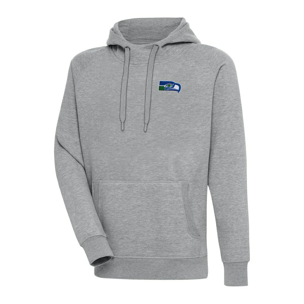 Seattle Seahawks Adult Throwback Logo Victory Pullover Hoodie Heather Gray | NFL