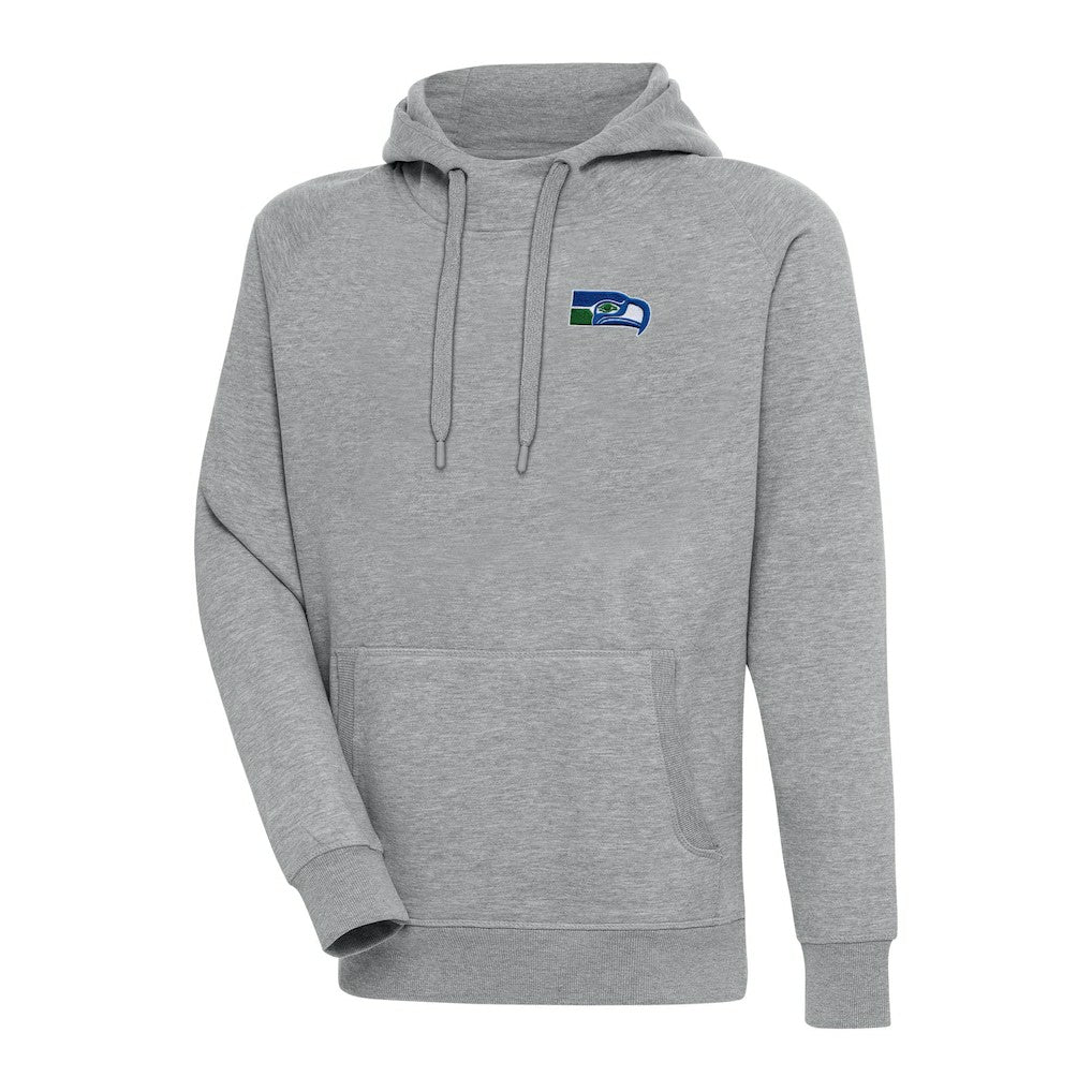 Seattle Seahawks Adult Throwback Logo Victory Pullover Hoodie Heather Gray | NFL