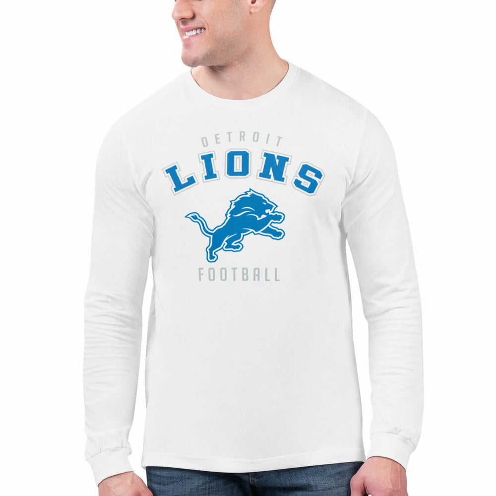 Detroit Lions Starter Logo Graphic Long Sleeve T-Shirt White | NFL