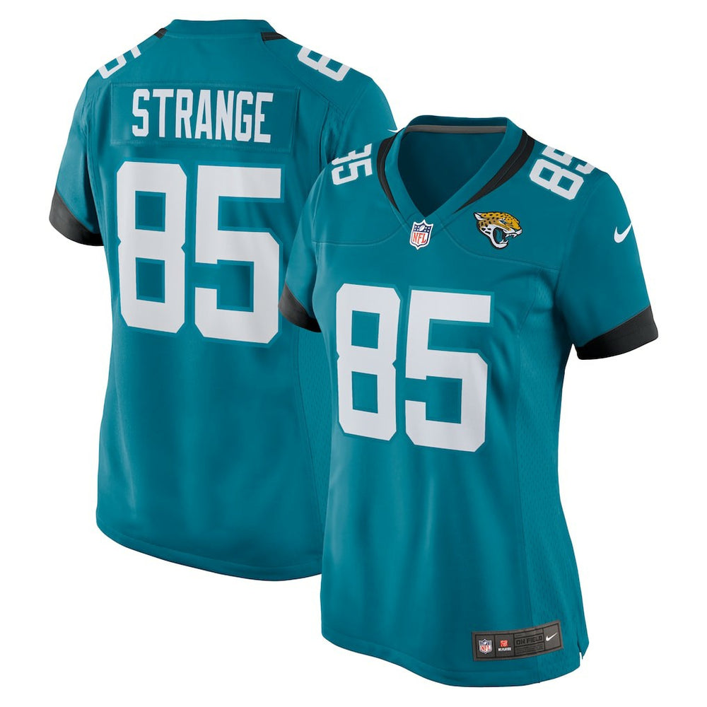 Brenton Strange Jacksonville Jaguars Women's Team Game Jersey Teal | Nike for Sale