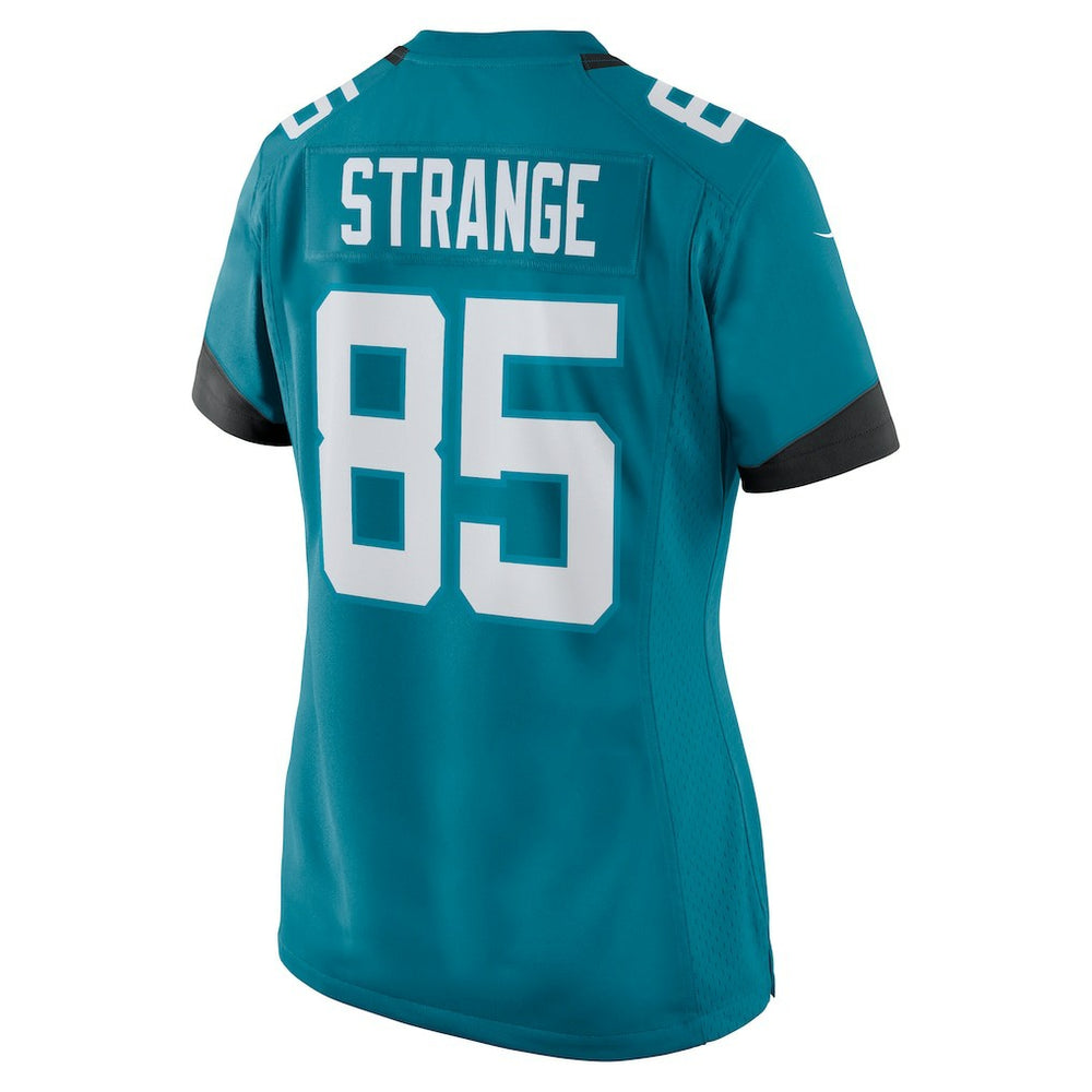 Brenton Strange Jacksonville Jaguars Women's Team Game Jersey Teal | Nike for Sale