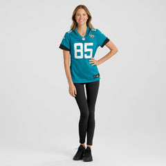 Brenton Strange Jacksonville Jaguars Women's Team Game Jersey Teal | Nike for Sale
