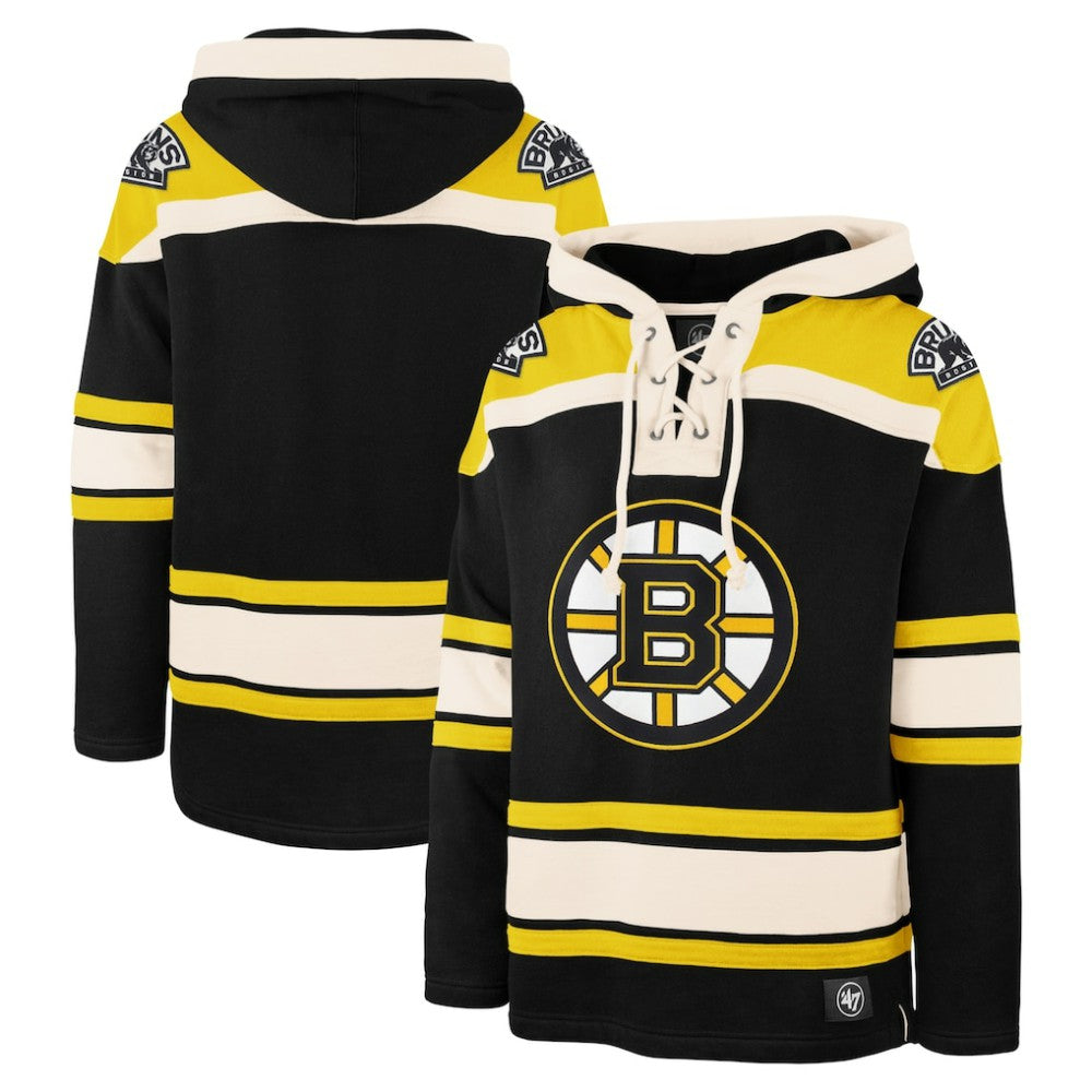 Boston Bruins '47 Big & Tall Superior Lacer Pullover Hoodie - Black - NHL
