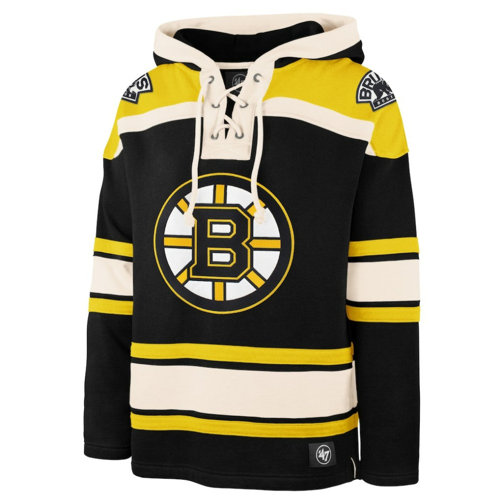 Boston Bruins '47 Big & Tall Superior Lacer Pullover Hoodie - Black - NHL