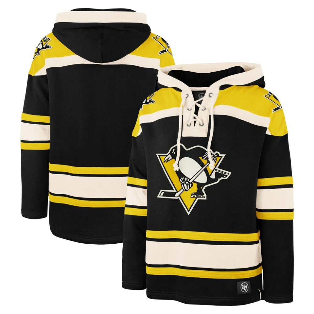 Pittsburgh Penguins '47 Big & Tall Superior Lacer Pullover Hoodie - Black - NHL