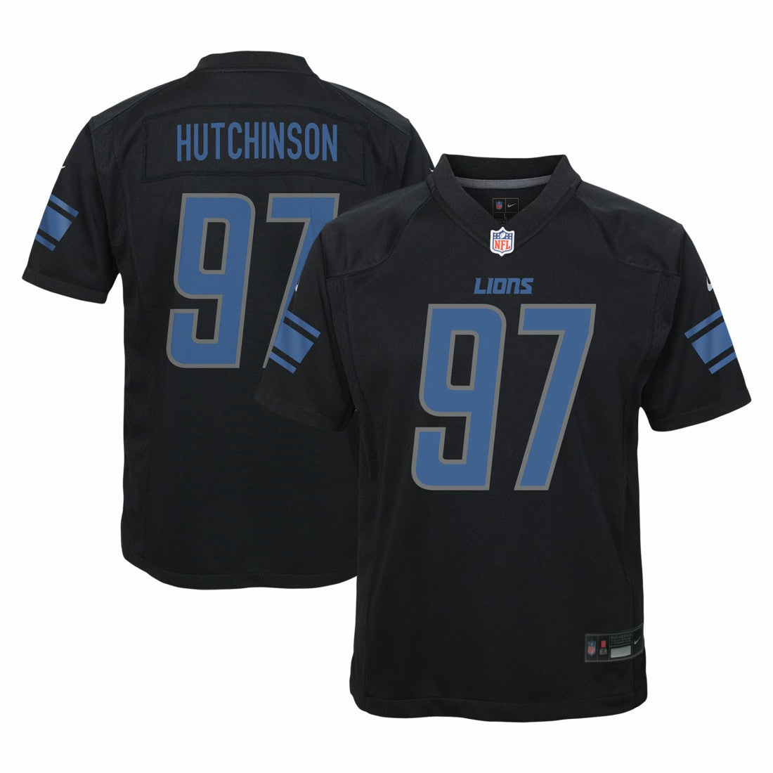Aidan Hutchinson Detroit Lions Youth Game Jersey Black | Nike for Sale